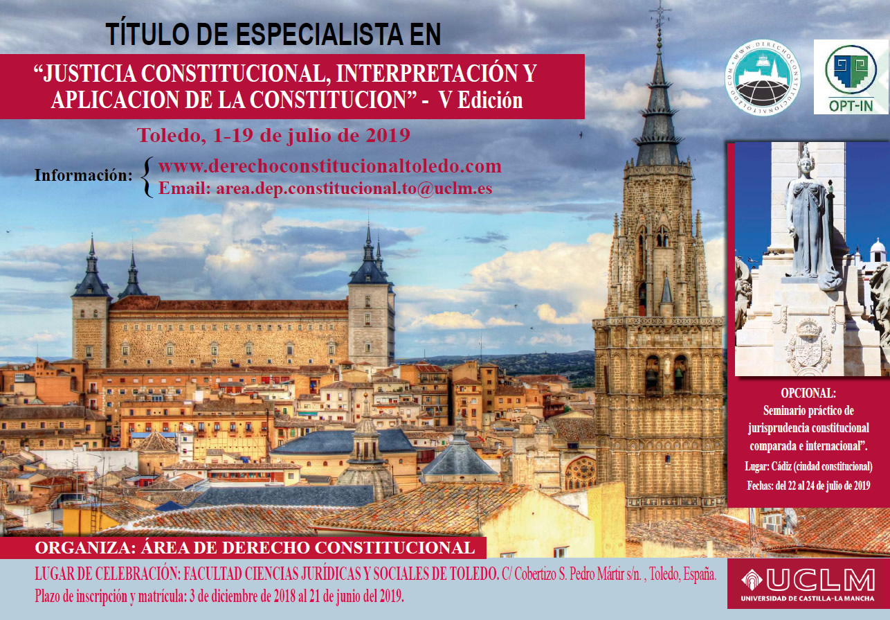 V Edici&oacute;n Especialista en Justicia Constitucional, interpretaci&oacute;n y aplicaci&oacute;n de la Constituci&oacute;n