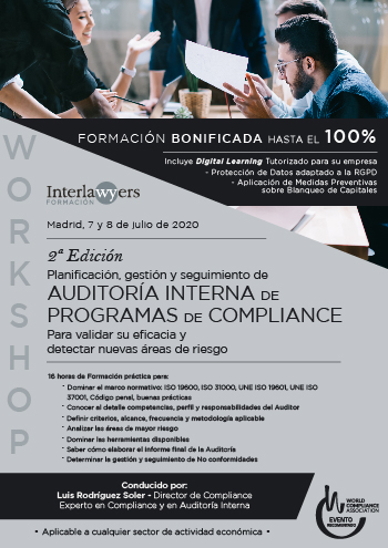 Workshop: 2a edici&oacute;n Auditor&iacute;a interna de programa de compliance
