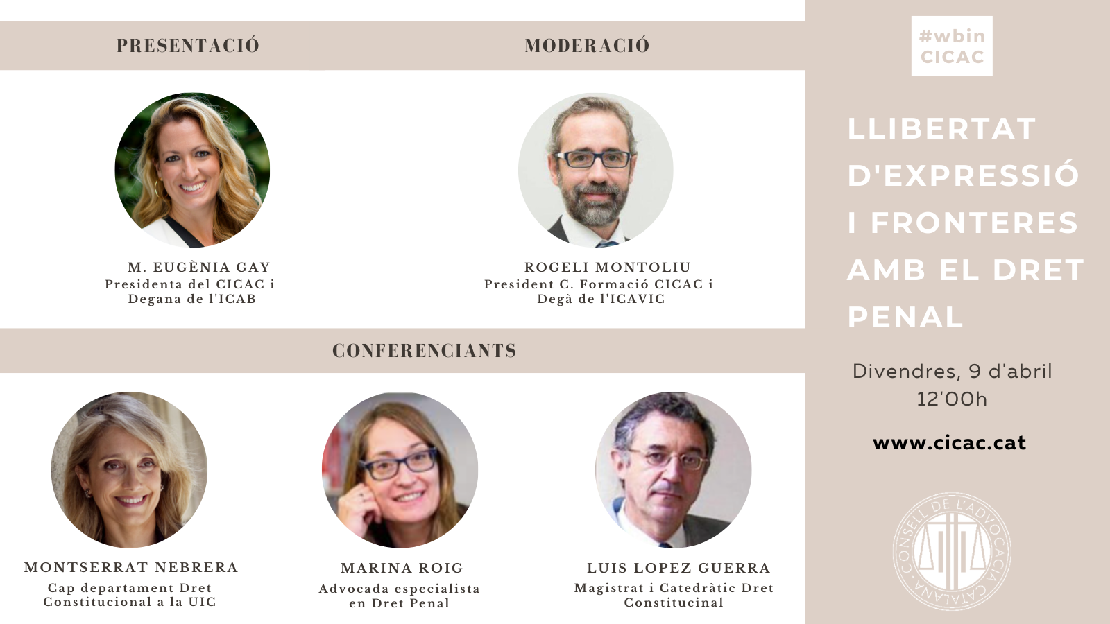 WbinCICAC :Llibertat d&acute;expressi&oacute; i fronteres amb el Dret Penal